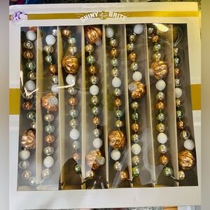 Christopher Radko Shiny Brite Garland in Orange, Silver, and White